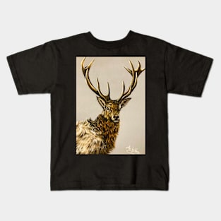 Scottish Highland Stag Kids T-Shirt